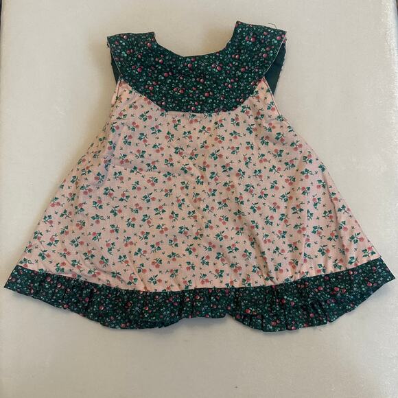 Vintage Handmade Floral Baby Girls 0-6M NB Reversable Smock Babydoll Dress - Picture 8 of 8